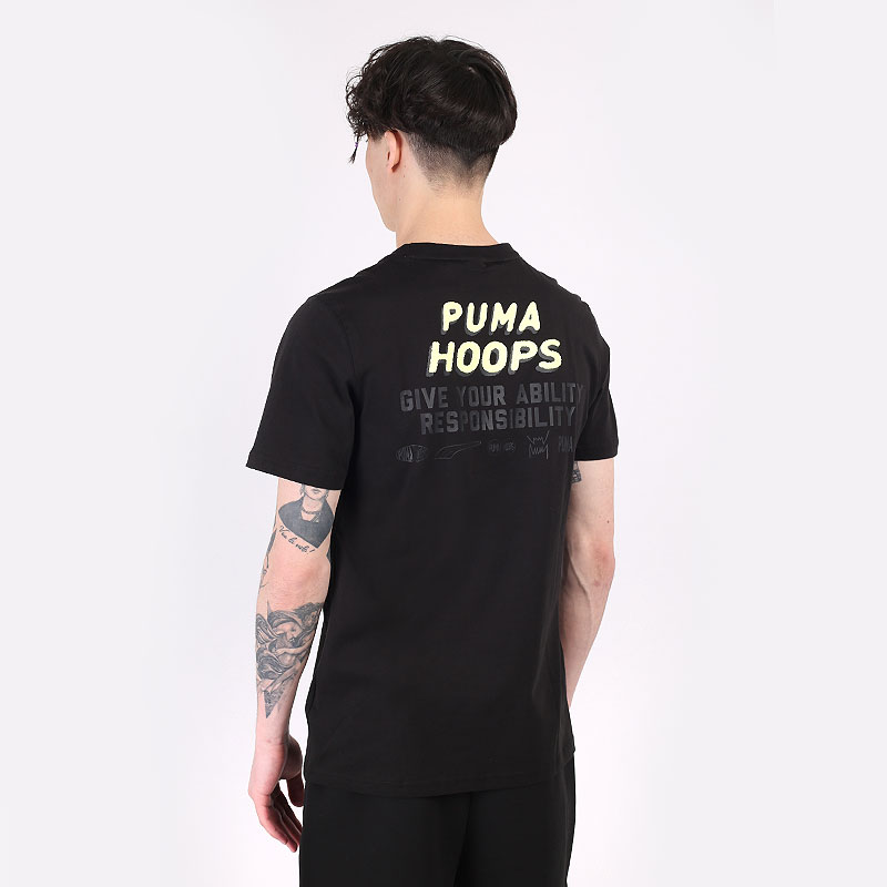 мужская черная футболка PUMA BP SS Tee 1 53073004 - цена, описание, фото 4